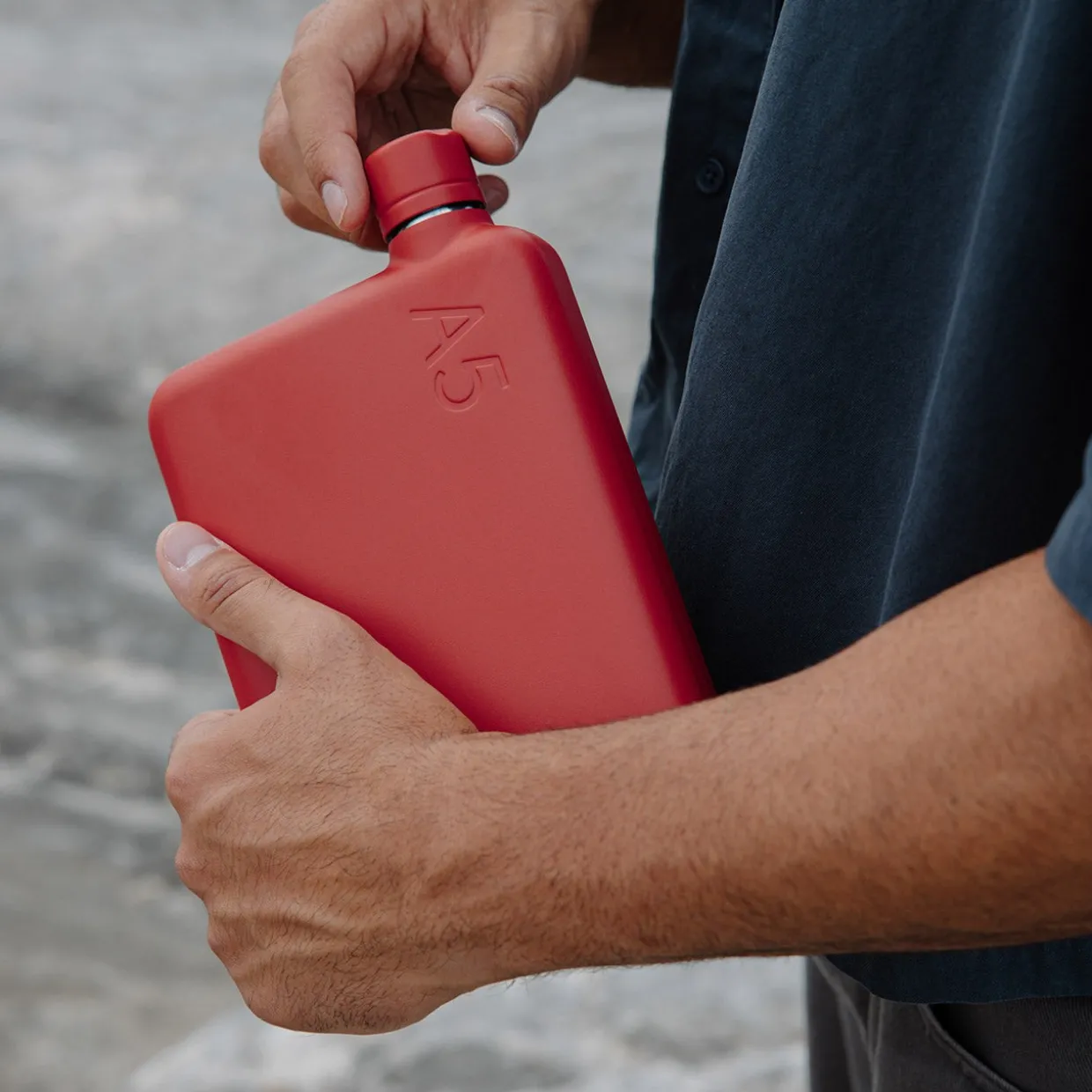 A5 Red Maple Stainless Steel Drink Bottle