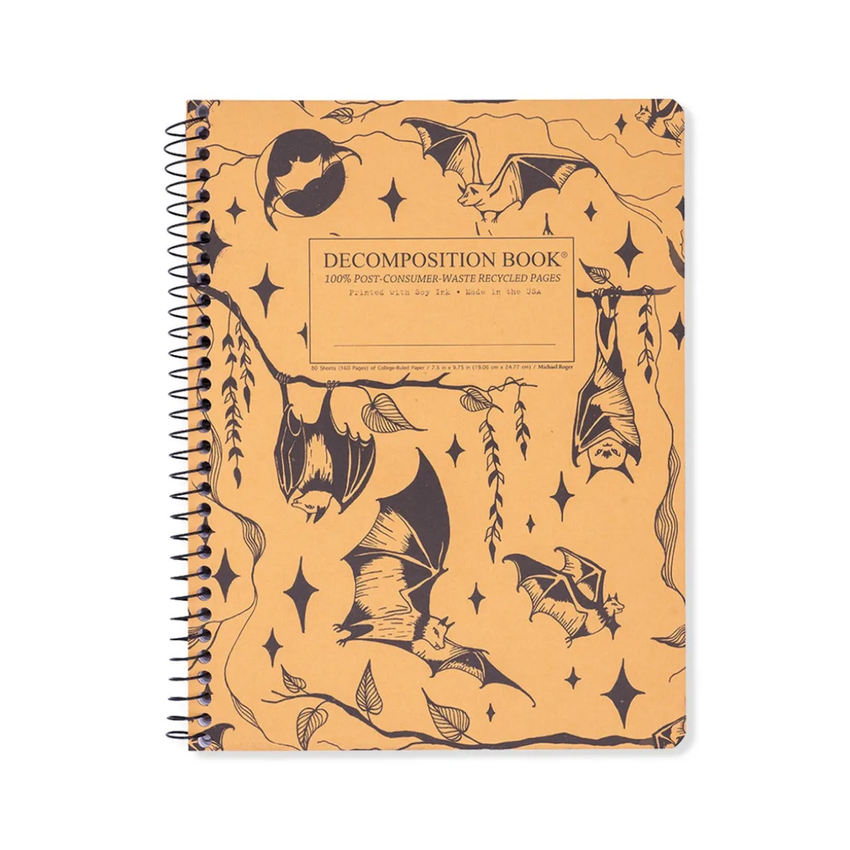 Bats Large Spiral Notebook