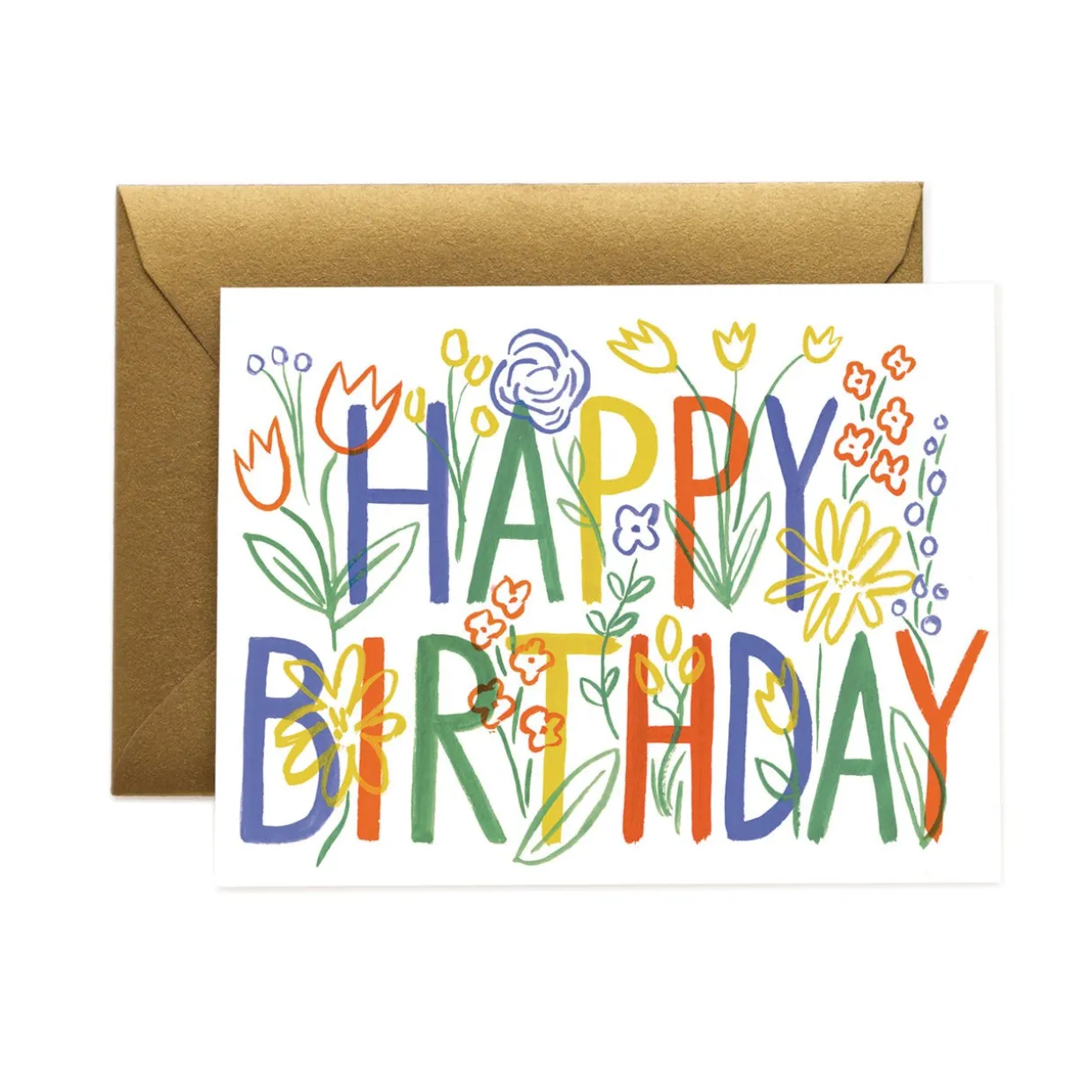 Brushstroke Birthday Greeting Card