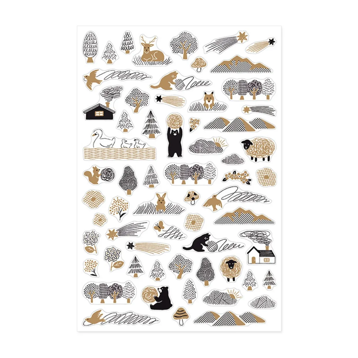 Camouflage Forest Decorative Sticker Sheet
