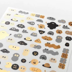 Camouflage Mini Monster Decorative Sticker Sheet