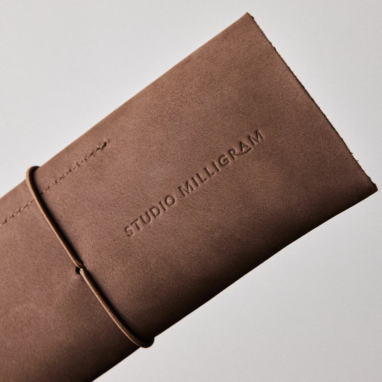 Chocolate Nubuck Leather Pen Case