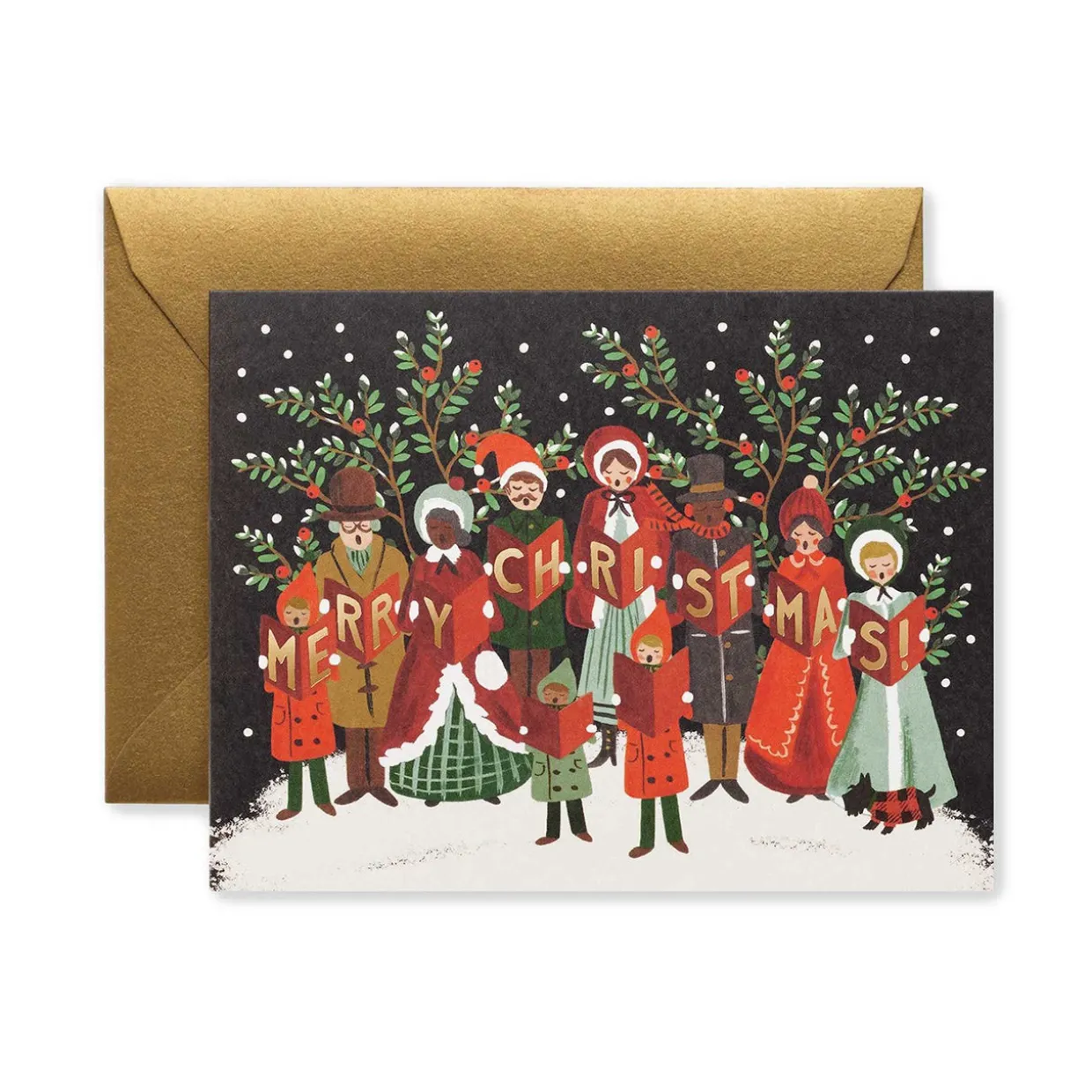 Christmas Carolers Greeting Card