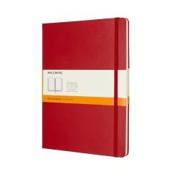 Classic Extra Large Hard Cover Notebook Ruled Scarlet Red