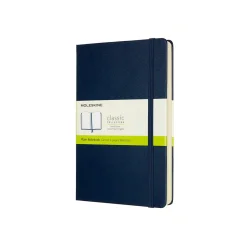 Classic Large Hard Cover Expanded Notebook Plain Sapphire Blue