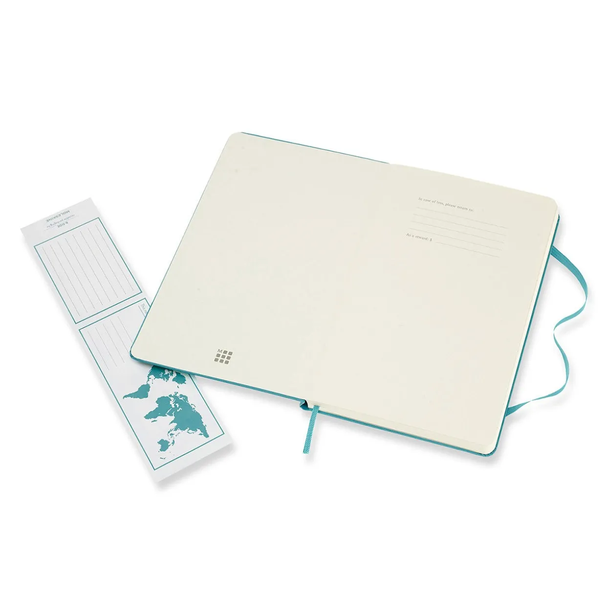 Classic Large Hard Cover Notebook Ruled Reef Blue