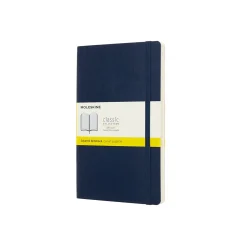 Classic Large Soft Cover Notebook Grid Sapphire Blue