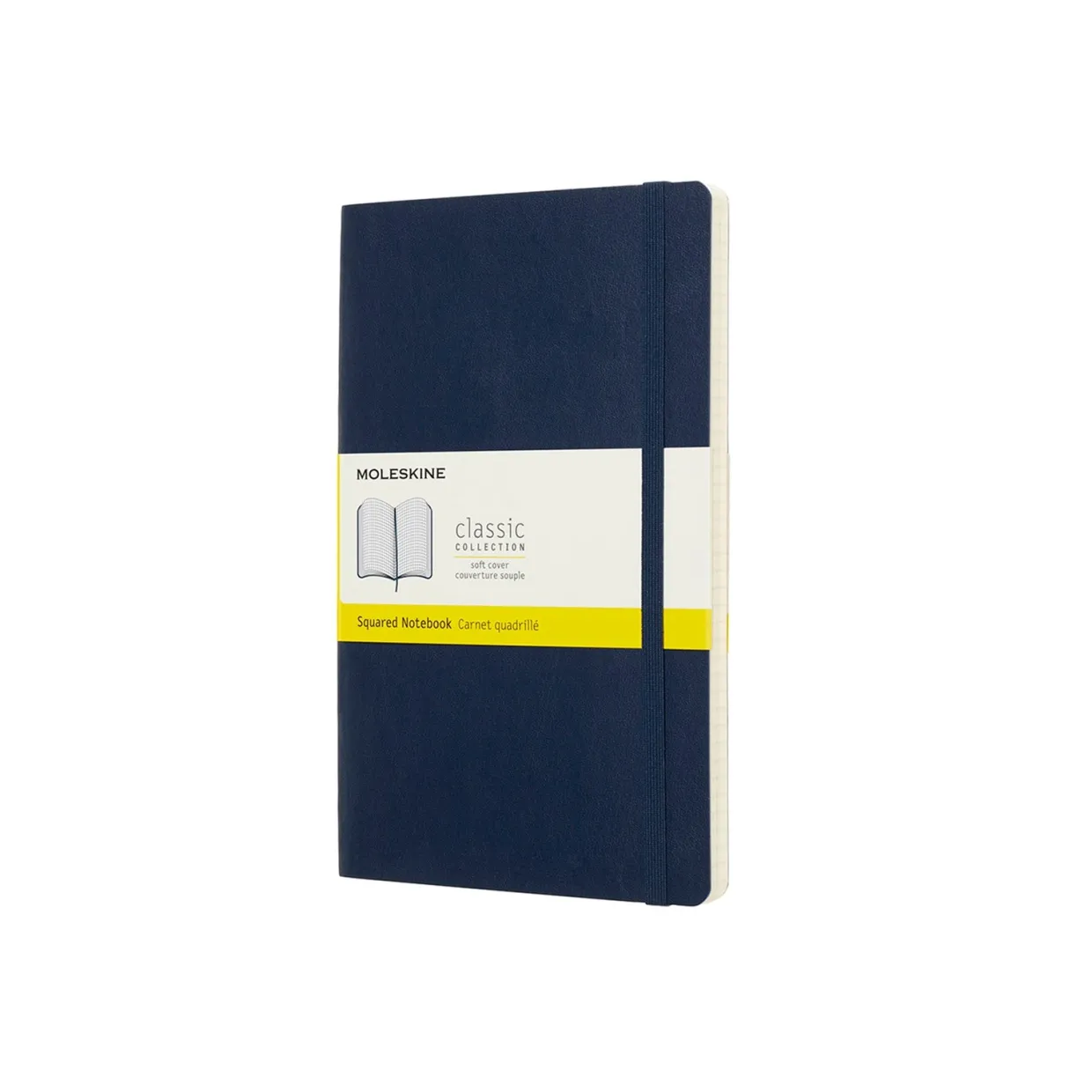 Classic Large Soft Cover Notebook Grid Sapphire Blue