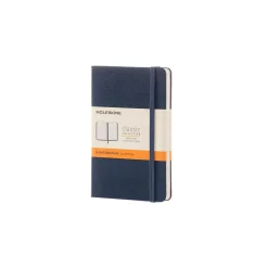 Classic Pocket Hard Cover Notebook Sapphire Blue Ruled
