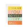 Colour Block Thank You Greeting Card