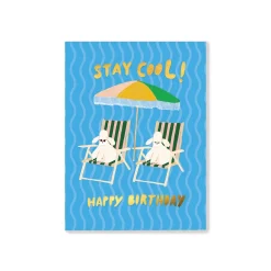 Cool Poodles Greeting Card