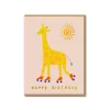 Giraffe Birthday Greeting Card