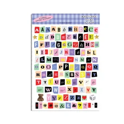 Letter Sticker Sheet Set of 2