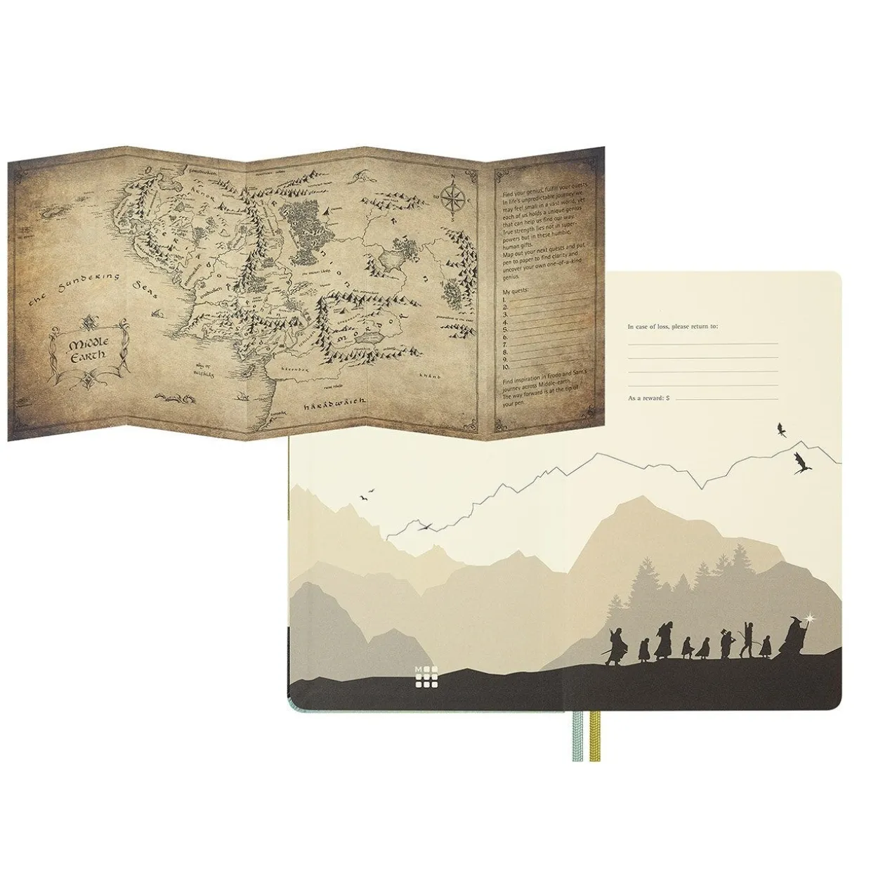 Lord of the Rings Legolas and Gimli Notebook Large