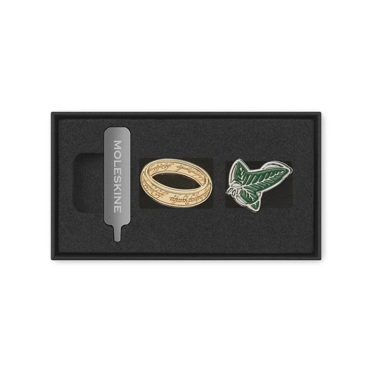 Lord of the Rings Ring and Leaf Pin Bundle Set of 2