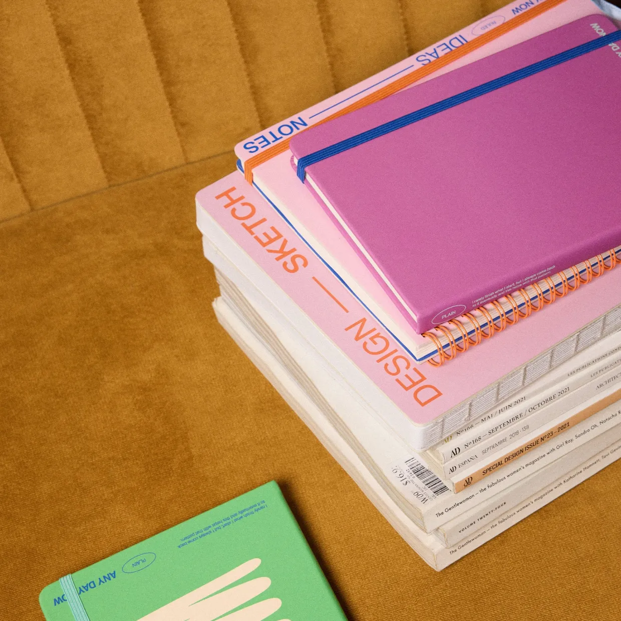 Magenta Any Day Notebook Plain A5