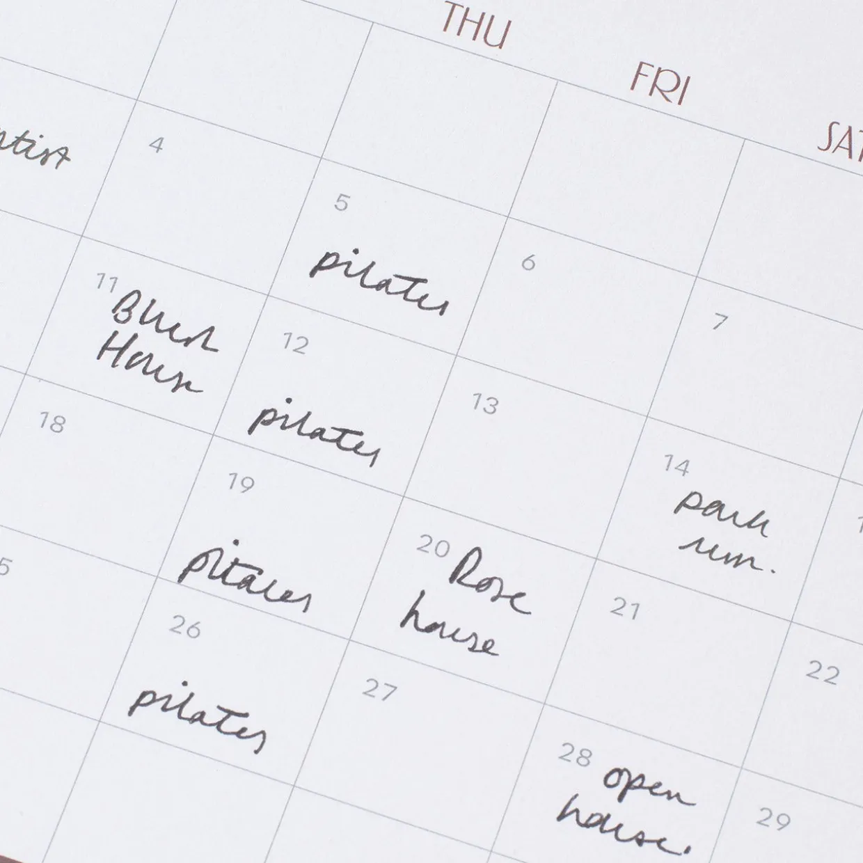 2026 Modern Type Desk Calendar