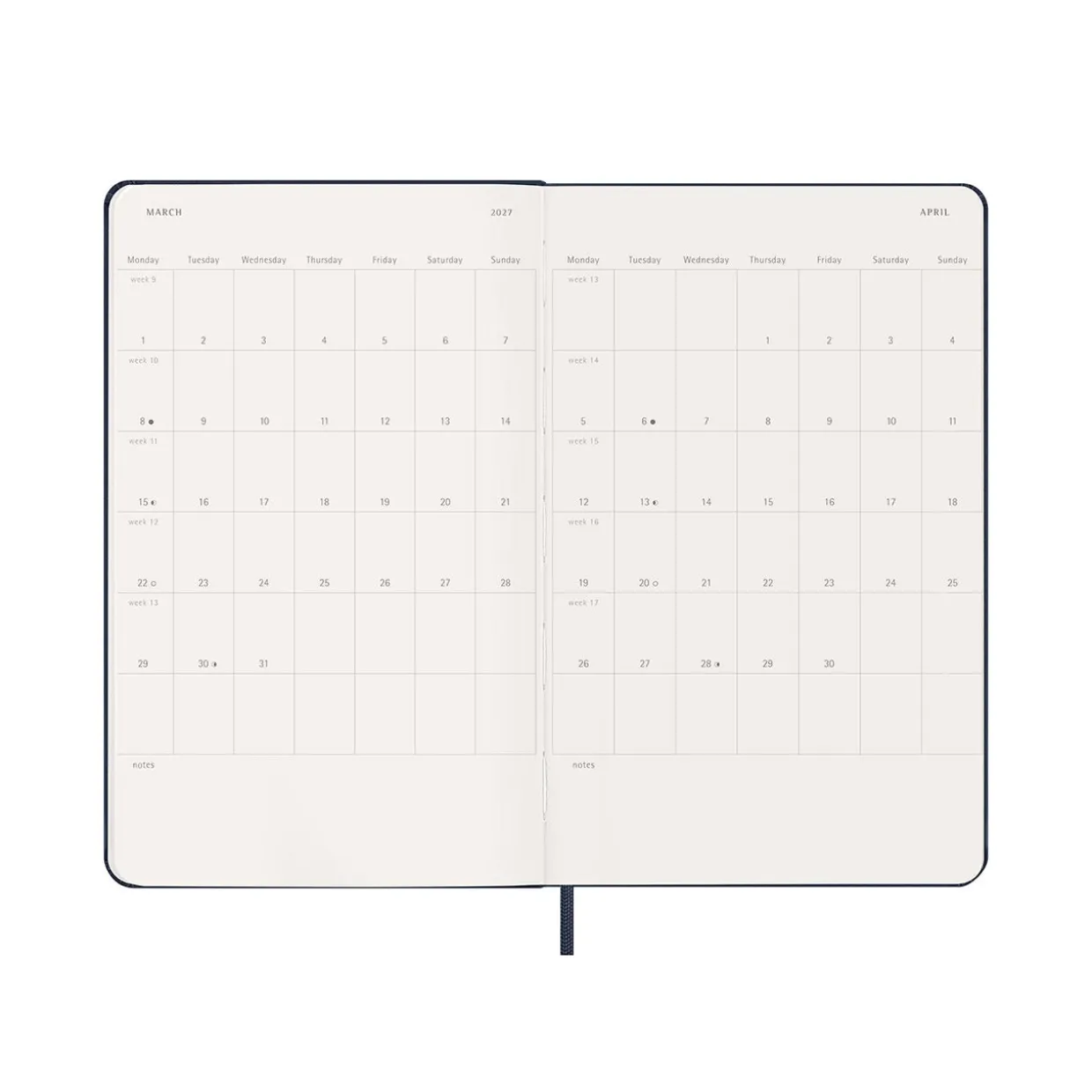 2026-27 18 Month Weekly Notebook Hard Cover Diary Large