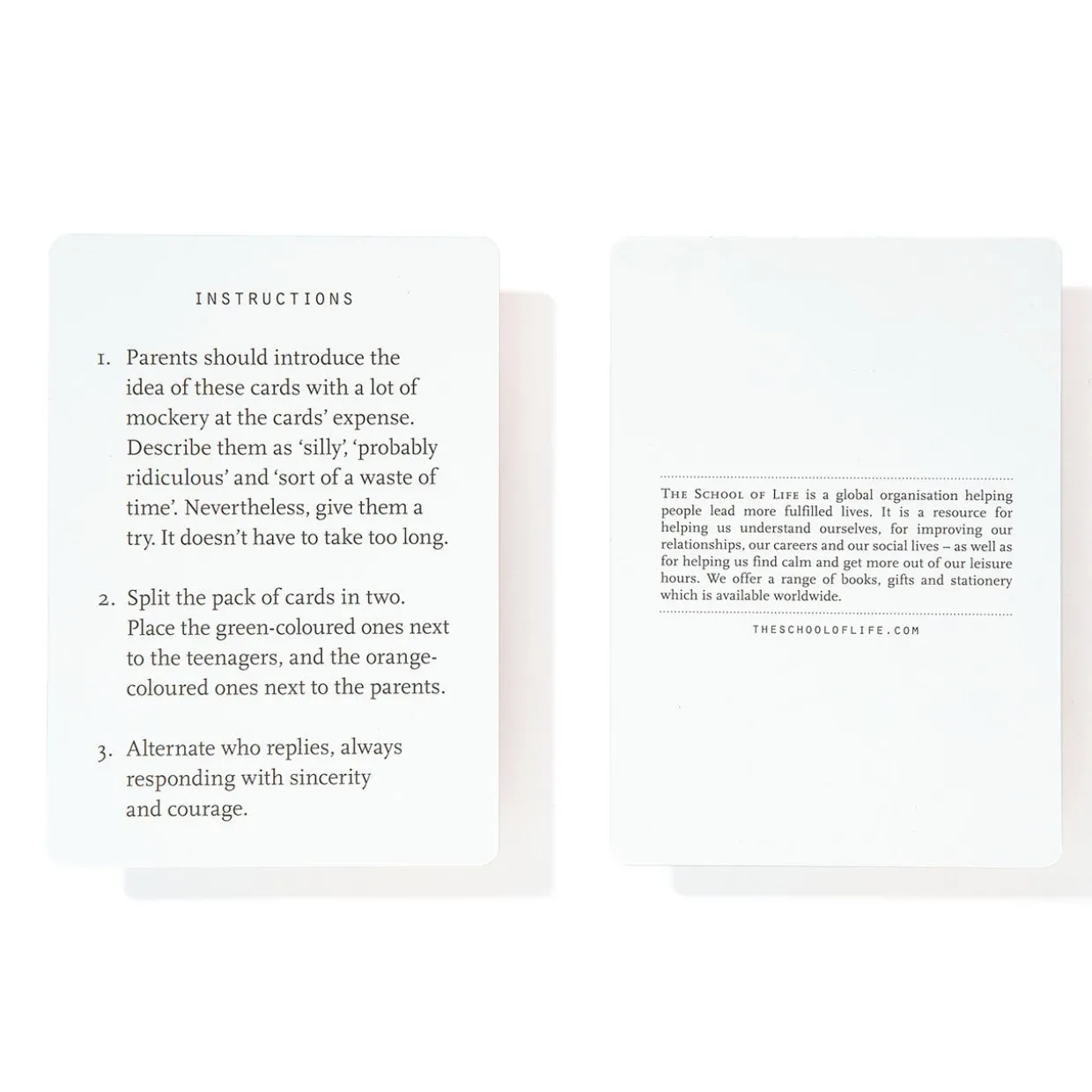 Parents & Teenagers Prompt Cards