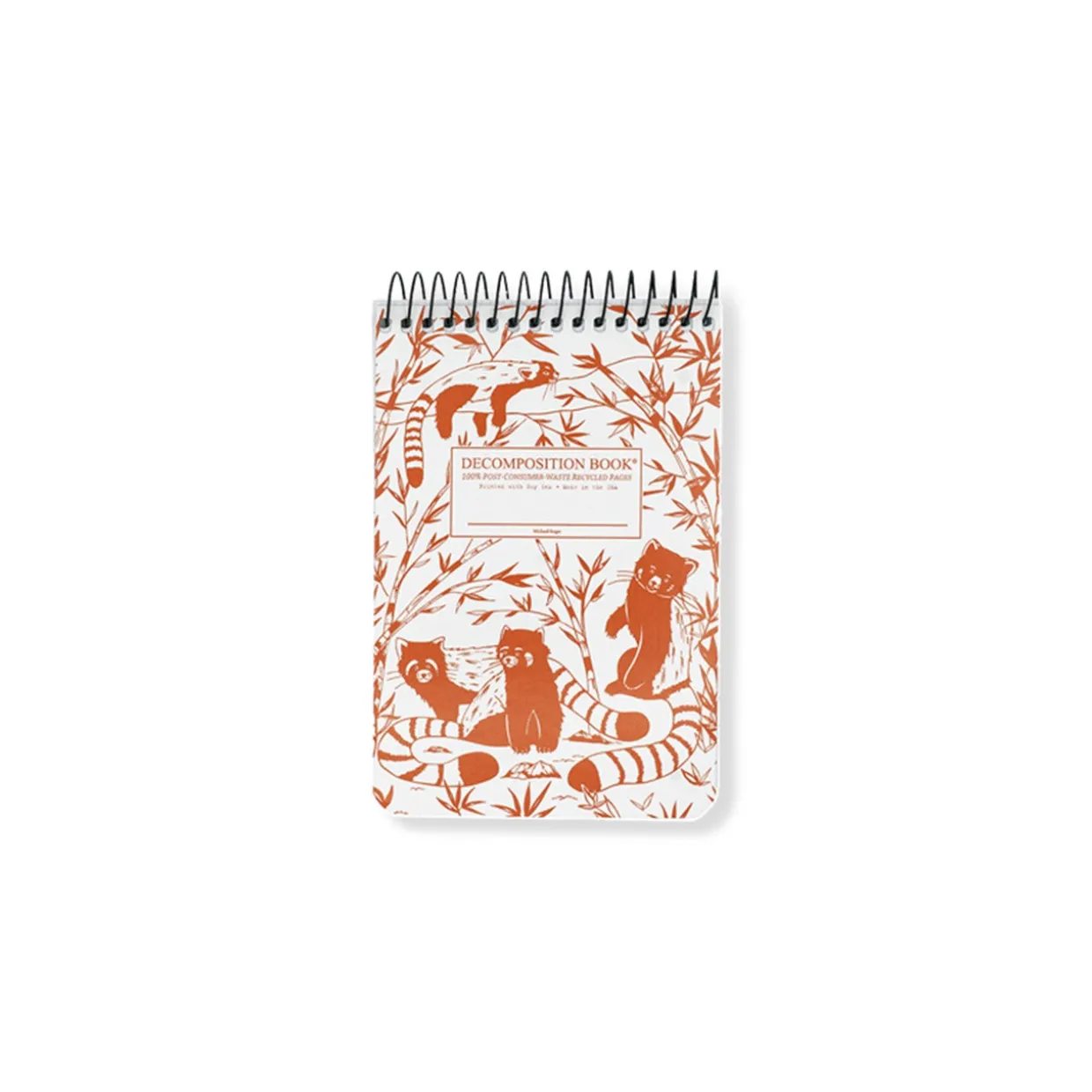 Red Pandas Pocket Spiral Notepad