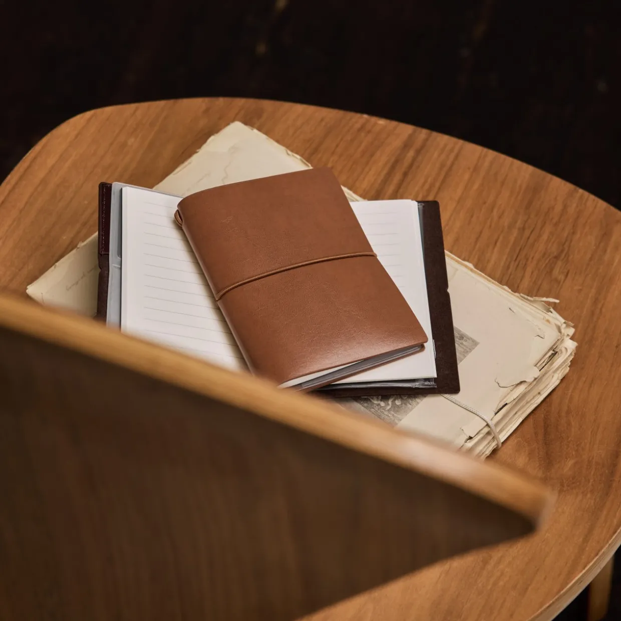 Refillable Leather Journal Set Passport B7