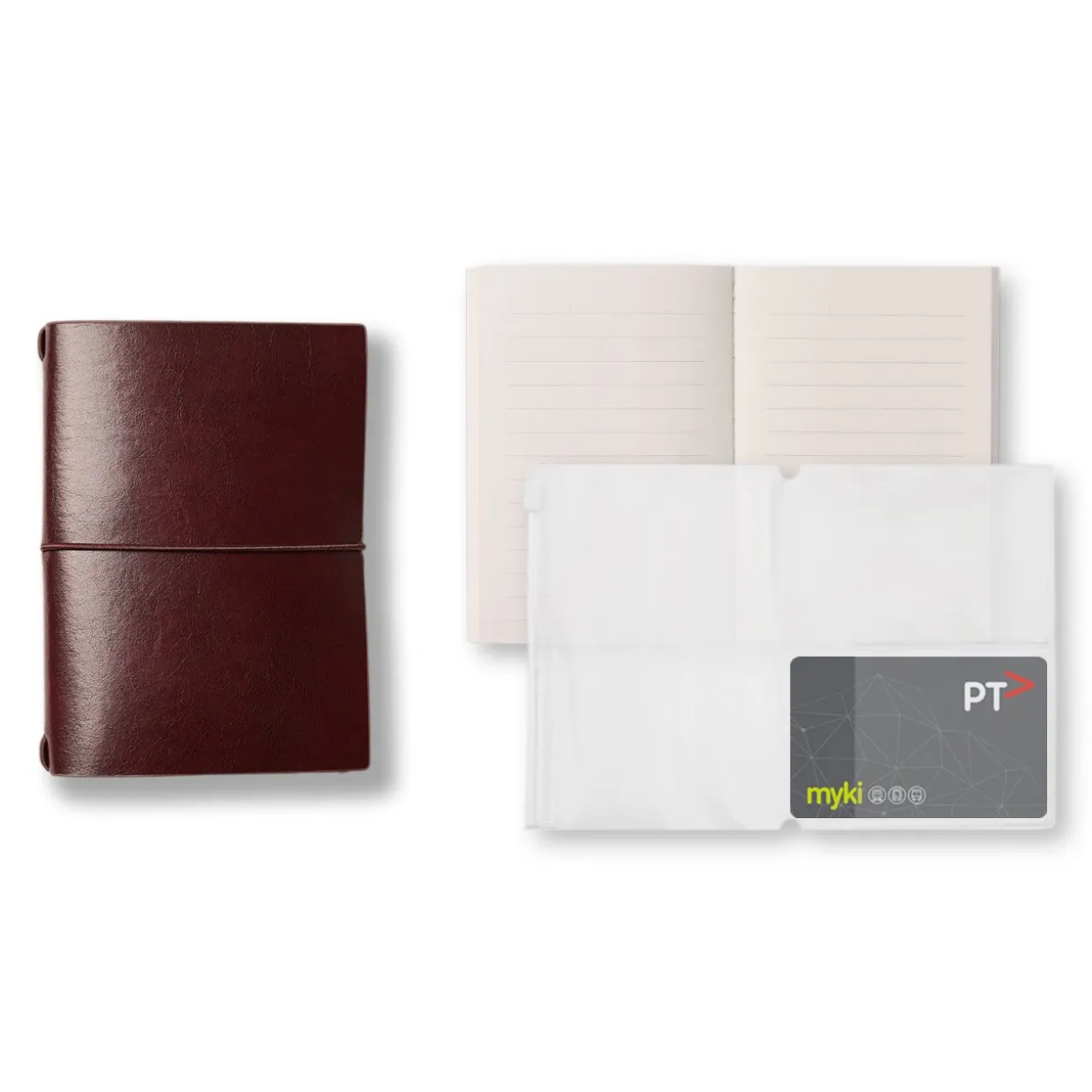 Refillable Leather Journal Set Passport B7