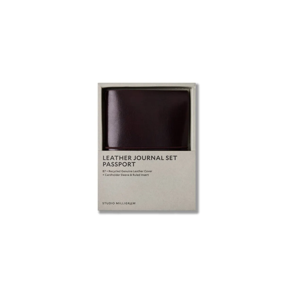 Refillable Leather Journal Set Passport B7