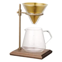 SCS Brass Pourover Coffee Stand Set