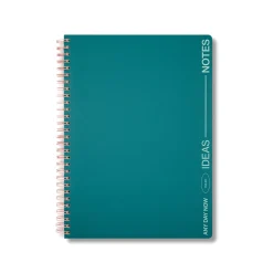 Teal Spiral Notebook Ruled B5