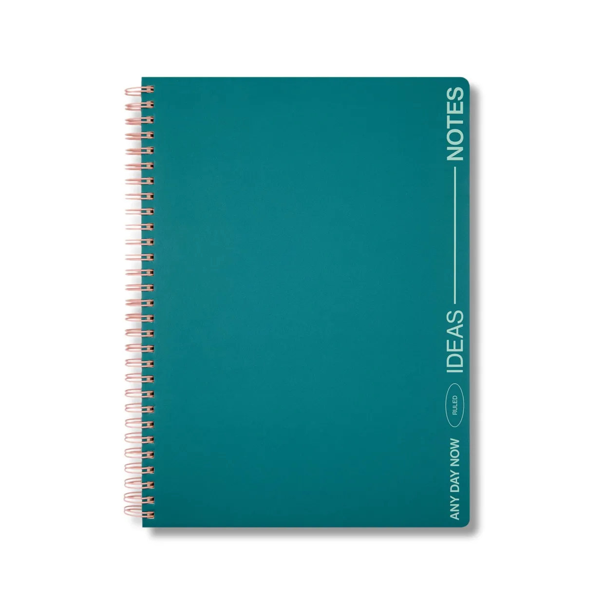 Teal Spiral Notebook Ruled B5