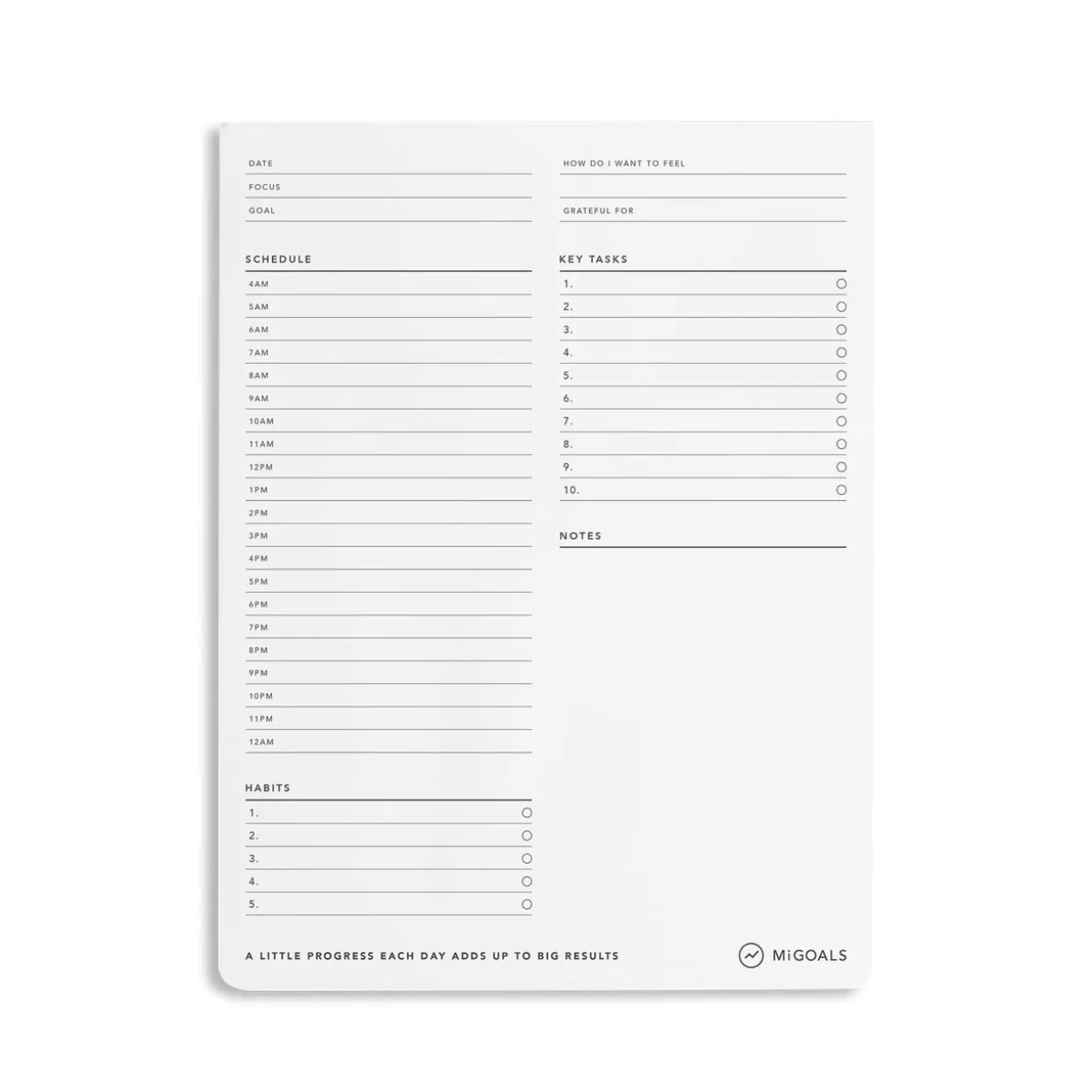 Time Block Desk Pad