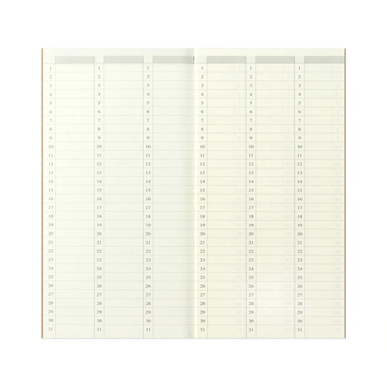 Traveler's Notebook Undated Diary Refill Weekly
