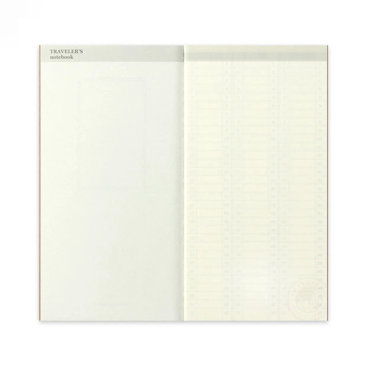 Traveler's Notebook Undated Diary Refill Weekly