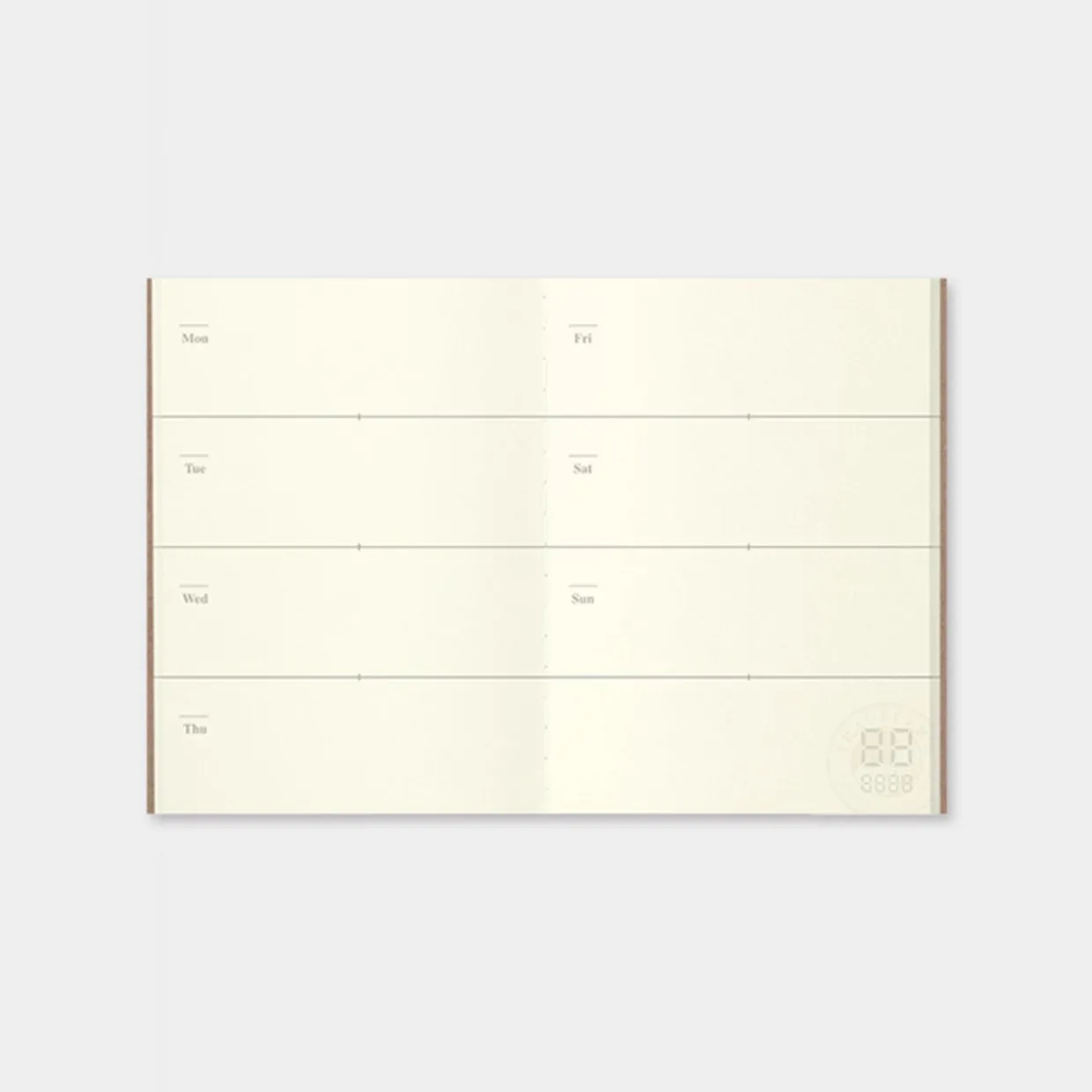 Traveler's Notebook Undated Diary Refill Weekly