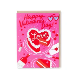 Valentine's Day Cake Greeting Card